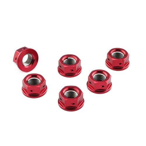 Rear sprocket nuts red - nuts, probolt