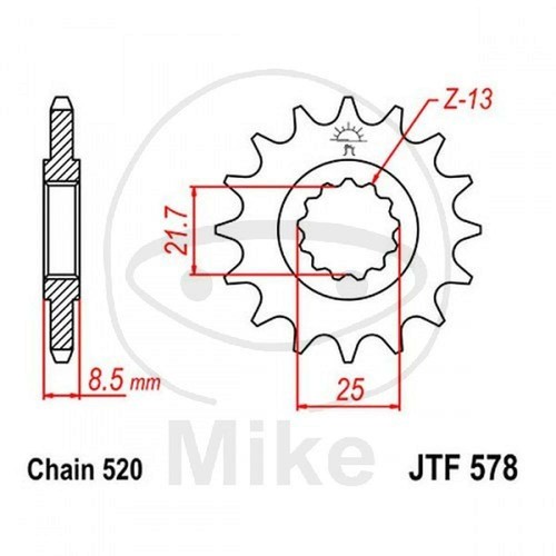 Sprocket teeth pitch - sprocket,