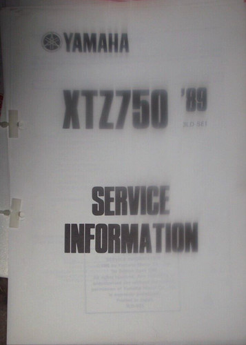 Yamaha xtz750 service - yamaha,