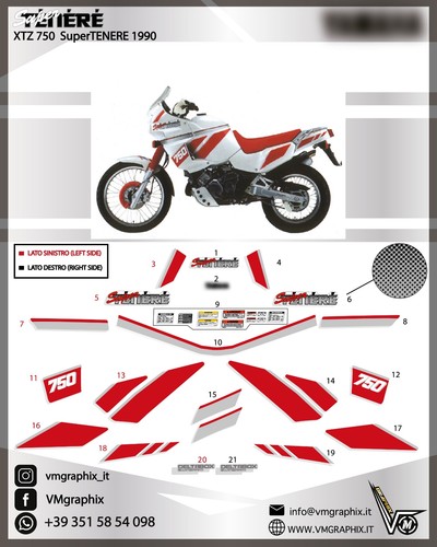 Stickers xtz 750 supertenere - xtz,