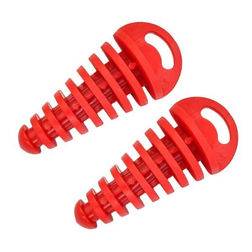 Exhaust bung wash plugs - wash, red