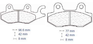 Front brake pad - brake, carbon